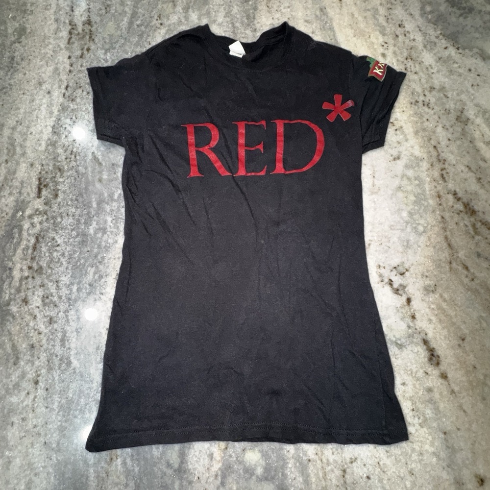 Keya Women's Medium Kilkenny Black Red Ireland Europe T Shirt Short Sleeve